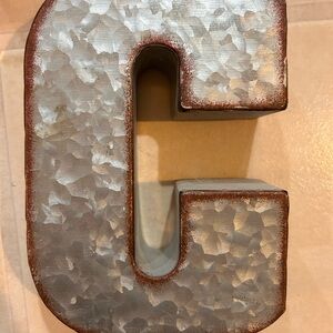 Metallic Letter C Decor